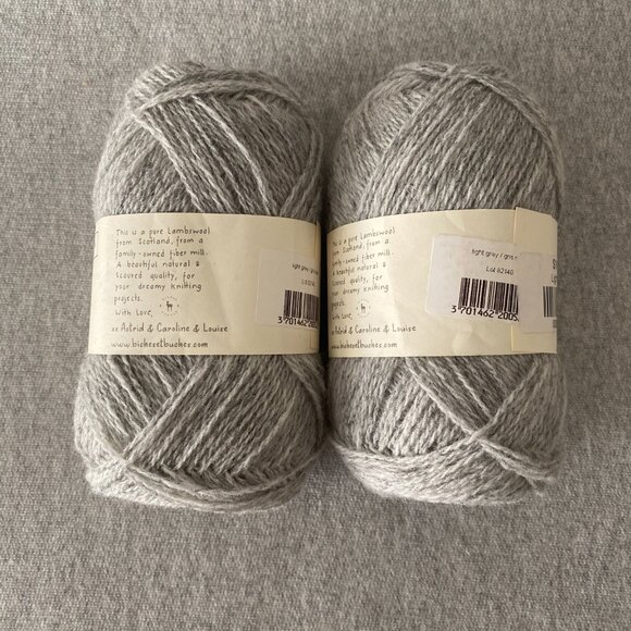 NWT Biches & Buches Le Petit Lambswool Colour Light Grey Lot of 2 - Picture 3 of 7